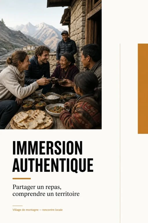 Voyage immersion partagé avec une famille locale dans un village de montagne