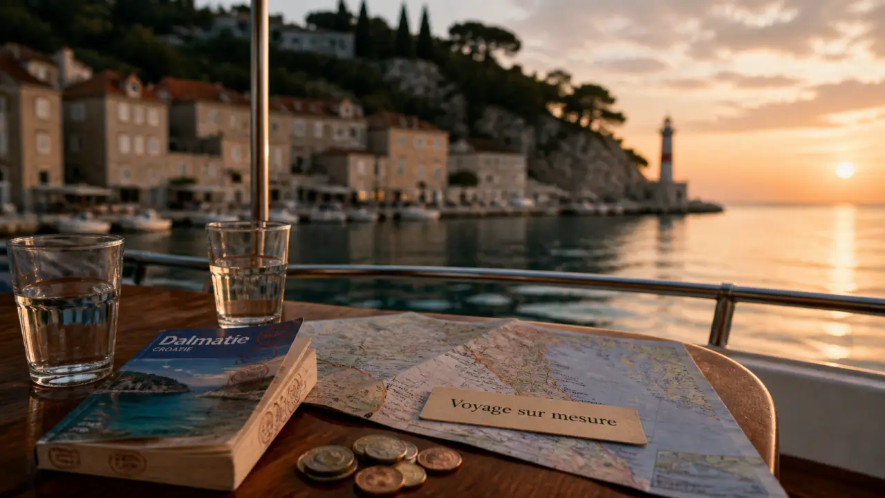 Voyage sur mesure croatie : Split, îles et Plitvice, vue mer turquoise