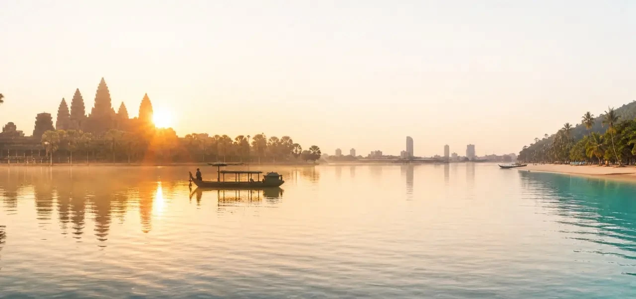 Voyage sur mesure cambodge illustré par Angkor, le Tonlé Sap, Phnom Penh et Koh Rong