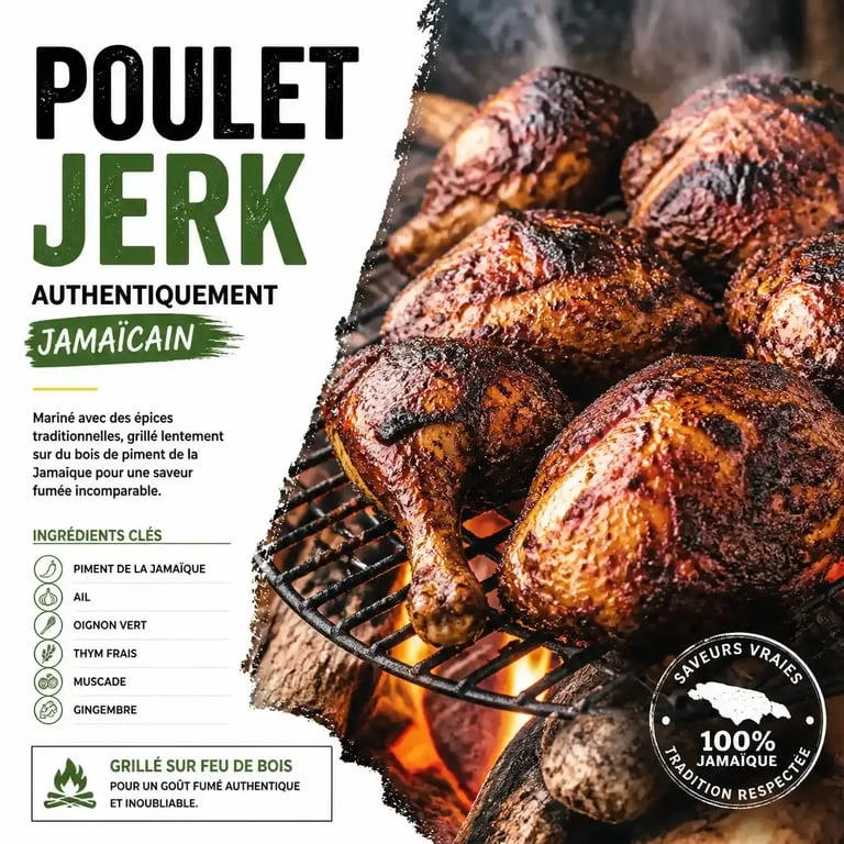 Dégustation de jerk chicken authentique lors d'un voyage sur mesure en Jamaïque