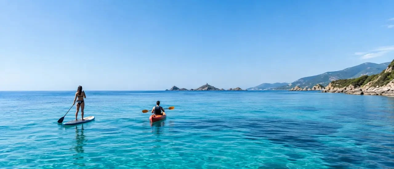 Activités nautiques à Ajaccio face aux Îles Sanguinaires