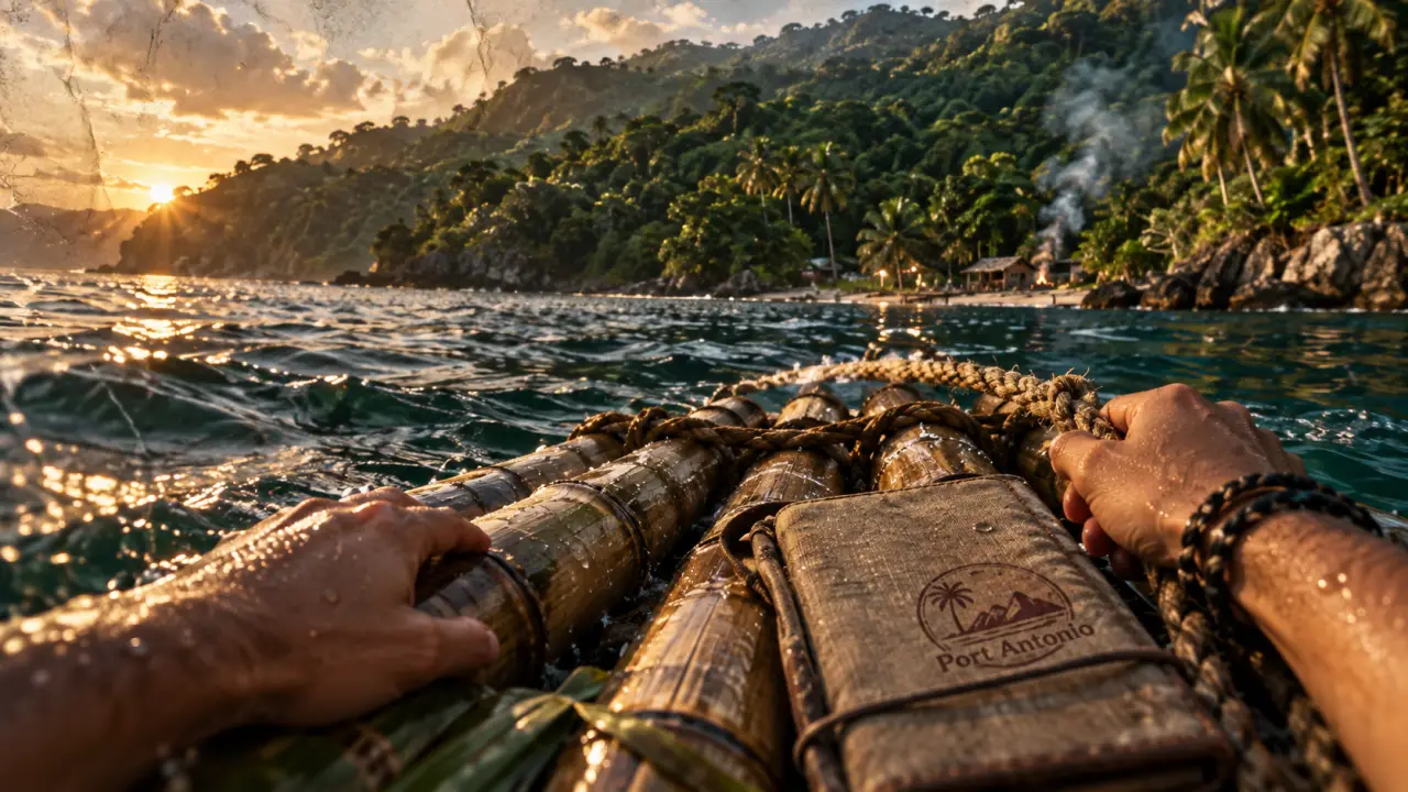 Voyage sur mesure Jamaique, radeau près de Port Antonio, eau caraïbe