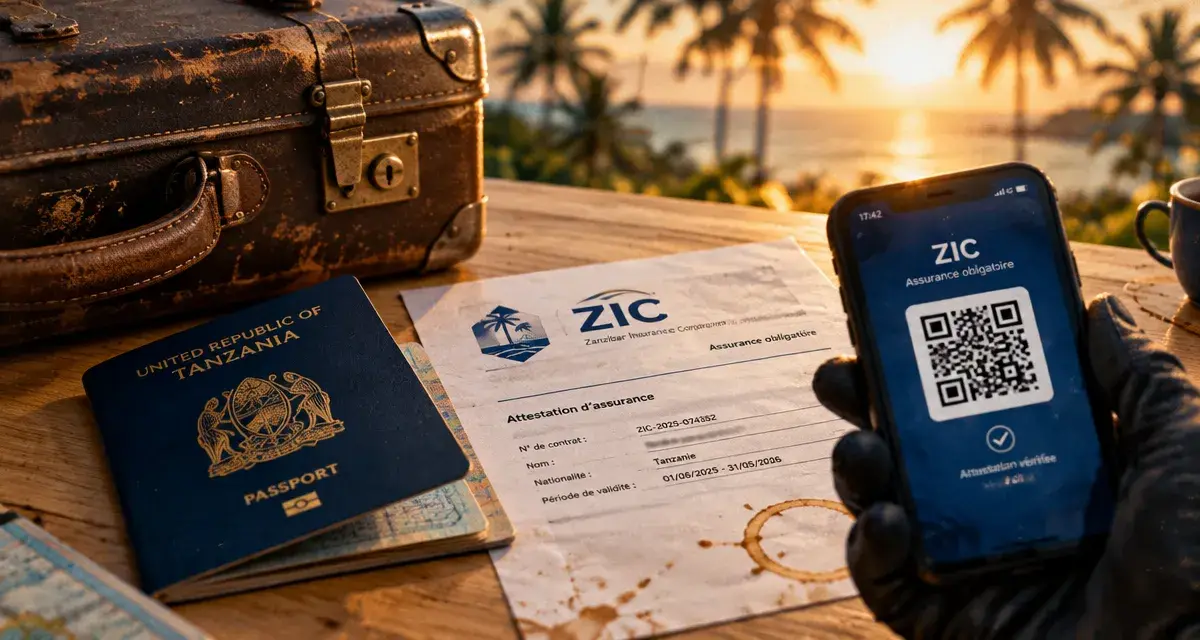 Assurance voyage Zanzibar avec QR code obligatoire sur smartphone
