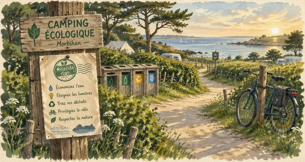 Camping écologique morbihan : sentier, tri et vélo, preuves anti-greenwashing